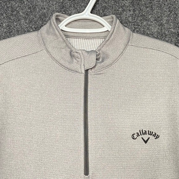 Callaway Golf Pullover Men's L Gray Long Sleeve 1/4 Zip Athletic Top Activewear - Picture 1 of 7